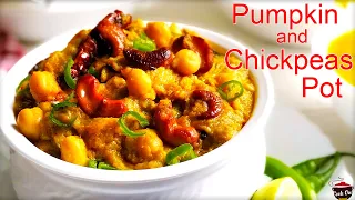 Restaurant Style Pumpkin and Chickpeas Pot | Indian Vegan Recipes | Cook On!