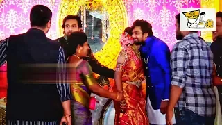 Dhruva Sarja At Meghana Raj & Chiranjeevi Sarja Wedding Reception Exclusive Video