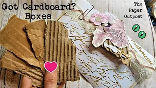 GOT CARDBOARD BOXES?! You have junk journal craft supplies! Easy Tutorial! The Paper Outpost!