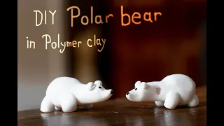 DIY, How to make a polar bear in Polymer clay. Easy.