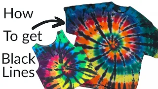 Beginner Tie Dye Tutorial- Rainbow Spiral With Black Stripes