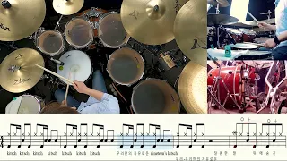 Kitsch(동영상악보)-IVE (아이브)-유한선-일산드럼학원,화정드럼학원,수원드럼학원,드럼악보,drumsheet,drumscore