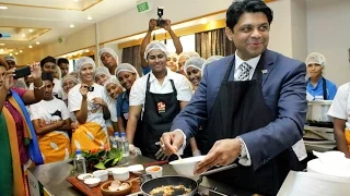 Fijian Attorney General Hon. Aiyaz Sayed-Khaiyum officiates School Chef Competion.