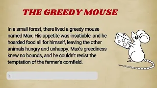 THE GREEDY MOUSE | learn English
