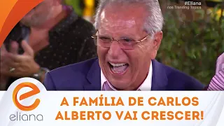 Carlos Alberto descobre que família vai aumentar e tem a melhor reação | Programa Eliana (10/03/19)