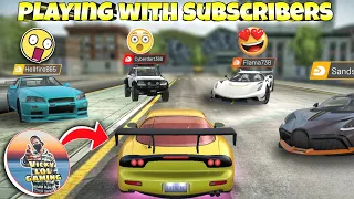 playing with subscribers😱||Multiplayer funny moments😂||Extreme car driving simulator||