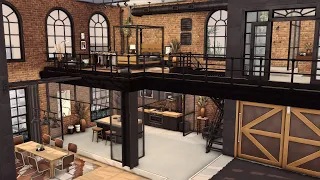 INDUSTRIAL LOFT (Penthouse) | [No CC] Sims 4 Speed Build