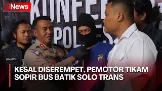 Detik-Detik Pemotor Tikam Sopir Bus Batik Solo Trans Gegara Kesal Diserempet