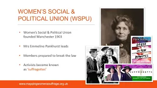 Mapping Women's Suffrage - Historical Association Webinar