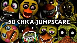 50 CHICA JUMPSCARES! | FNAF & Fangame