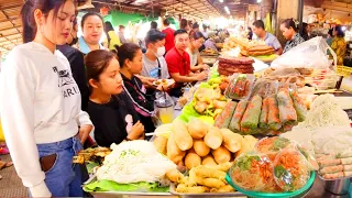 So Much Delicious Food! Rice Noodles, Spring Roll, Noodle Soup, & More - Cambodia Street Food