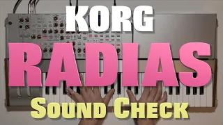 KORG "RADIAS" : Sound Check (No Talking)