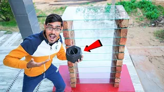 Dropping 10 KG Steel On 10 Layers of Glass | ये कितने कांच तोड़ पायेगा?