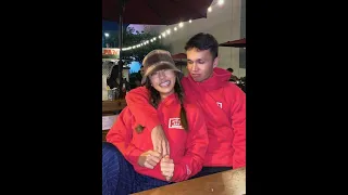 Lily Muni He & Alex Albon #f1 #couplegoals #couple #formula1 #alexalbon #lilymunihe #f1wags