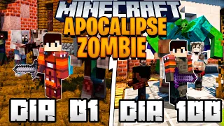 SOBREVIVI 100 DIAS EM UM APOCALIPSE ZOMBIE MINECRAFT  - O FILME