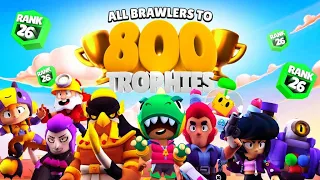 BRAWL STARS - JE PASSE TOUS MES BRAWLERS À 800 TROPHÉES !! RANG 26