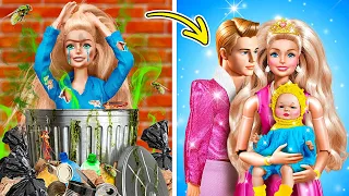 Une poupée jetée dans la rue ! 😭 Idées & astuces pour poupées cassées * Relooking de nerd à Barbie