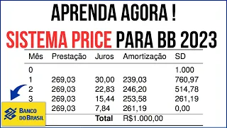 Aprenda SISTEMA PRICE | Matemática financeira [ BANCO DO BRASIL ]