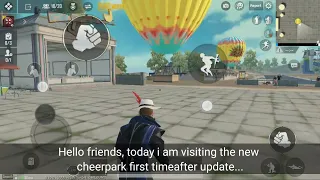 Visiting new cheerpark first time after update in pubg mobile