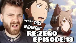 THIS ENDING IS AWFUL??!!!! | RE:ZERO EPISODE 13 (24-25) | New Anime Fan! | REACTION