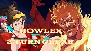 HOW TO CLEAR HOWLEX ON HELL IN 3 TURNS | The Seven Deadly Sins: Grand Cross