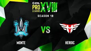 Monte vs Heroic | Map 3 Ancient | ESL Pro League Season 18