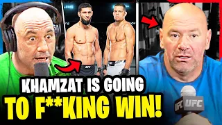 BREAKING! Joe Rogan PREDICTS Nate Diaz vs Khamzat Chimaev, Dana White UFC Fighter Pay, Ferguson