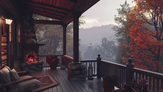 ASMR Nature Sounds: Relaxing Rain & Fireplace in a Wooden Cabin (3 Hours)