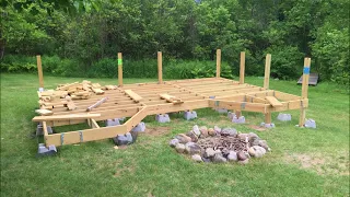 How I Built My Floating Deck on Uneven Ground.