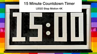 15 Minute Timer 4K LEGO Countdown Clock Digital | LEGO Stop Motion | Fifteen Mins Brain Break Task