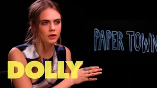 Cara Delevingne on kissing Nat Wolff and Paper Towns at DOLLY | Celeb Bites