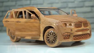 Wood Carving - BMW X5  - Awesome Woodcraft #shorts