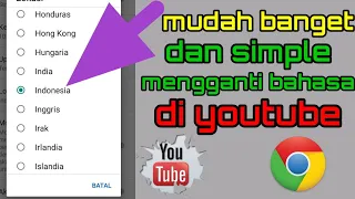 cara ganti bahasa di youtube