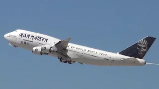 Iron Maiden's 'Ed Force One' 747-400 Departing LAX