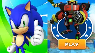 Sonic Dash Racing - Omega New Runner Unlocked Fully Upgraded - All 55 Characters Unlocked Gameplay