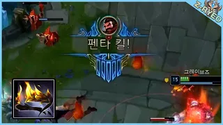 1vs5 펜타킬 만져주는 전세계 가장쌘 오만 그브 정글