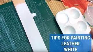 How to paint a leather belt white using acrylics from Tandy and Angelus