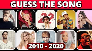 Guess the Pop Song 2010-2020 | Music Quiz Challenge