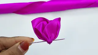 Amazing Ribbon Flower / Easy Flower Making / Ribbon Tricks / Sewing Hacks