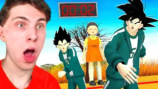 SOBREVIVÍ Como GOKU en EL JUEGO DEL CALAMAR en GTA 5 !! (Dragon Ball mod)