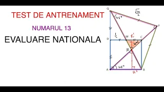 Test de antrenament nr 13 pentru Evaluare Nationala (Math PDR)