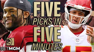 5 Picks in 5 Minutes for NFL Week 1 | NFL Best Bets for This Sunday