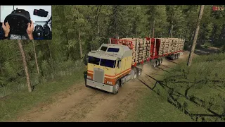 ETS2-Kenworth K100E | double bunk log trailer | RPM Map -1.49 | Logitech G923 W/ Mod Shifter