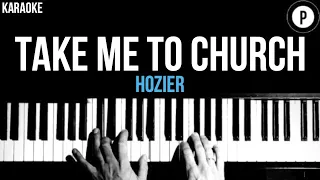 Hozier - Take Me To Church Karaoke SLOWER Acoustic Piano Instrumental Cover Lyrics