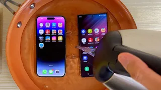 I Phone 14 Pro Max vs Samsung S22 Ultra: Which Phone Can Survive in Hot Water?