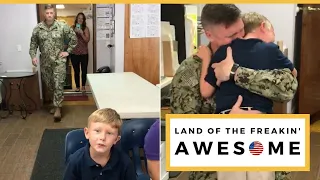 Military Dad Reunites With Son Who Has Rare Brain Condition After Deployment