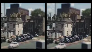 Map - Intercitydriver (2003) ⬅👁👁➡ Parallel View 3D -- Train Ride in Newark, NJ 1940s