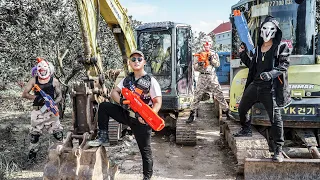 LTT Nerf Mod : SEAL MARINES Nerf Guns Fight Crime RED SATAN Mask | THE END GAME