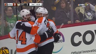 James Van Riemsdyk's Tying Goal! - Philadelphia Flyers vs Pittsburgh Penguins (3/17/19)