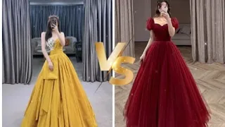 Yellow💗 V/s Red💖 ||nail💅🏻||dress👗||purse👛||lipstick💄||#subscribe #viral.....